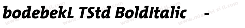 bodebekL TStd BoldItalic字体字体转换
